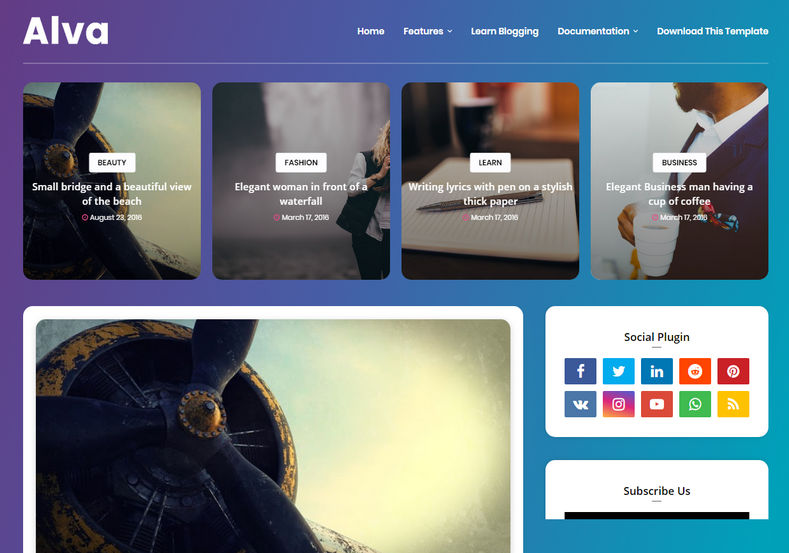 Alva-Blogger-Template