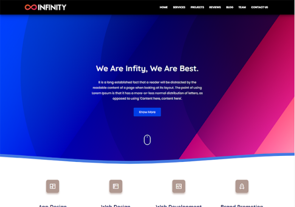 Infinity Blogger Template | Templates Industry