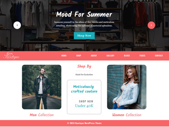 Boutique Shop WordPress Theme