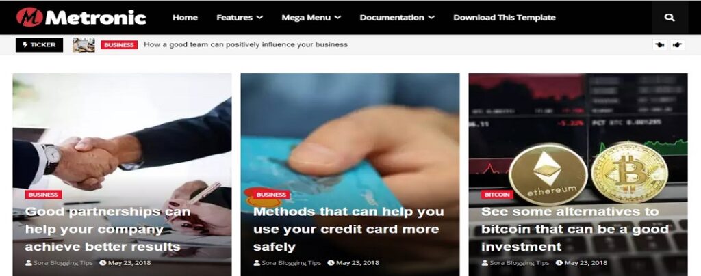 Metronic Blogger Template